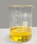Beaker filled with yellow liquid representing All Season Chainsaw Oil 100ml Synthetic Heavy Duty Multi Purpose Lubricant For Gas And Electric Saws 3X Rust