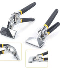 2 Piece Sheet Metal Bending Pliers Set With Ergonomic Handles Straight Formers And Benders displayed with close-up details