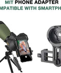 Go To 20 To 60x80 HD Spotting Scope With Tripod And Smartphone Adapter setup view