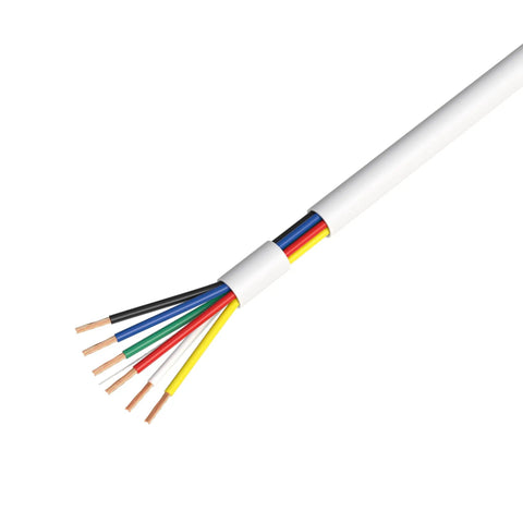 500 Ft Stranded 22 AWG 6 Conductor Alarm CCA Cable for Low Voltage Systems Ideal for Burglar Alarms, Fire Detectors, Security Stations and Doorbells