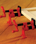 Half Inch H Style Pipe Clamp With Clutch Disc for easy adjustments on wood surface, extra high base, durable cast iron