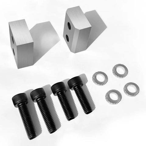D2 Steel Replacement Jaw Blades For Electric Hydraulic Rebar Cutter 1 Inch To 25mm Quick Cutting High Hardness Precision Fit No Bend Deform Heavy Duty Rebar Snip Parts with mounting hardware placed on white background.