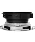 Side view of EZ Mount Garbage Disposal Sink Flange Kit With Splash Guard for Waste King, stainless steel, 4.5 inch diameter.