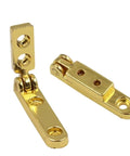 Close-up of Ten Piece Gold 90 Degree Spring Hinge For Gift Box Jewelry Case Wine Box Wooden Box Corner Hardware Bracket and Furniture Fittings