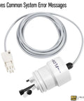 Three In One Tri Sensor Assembly With Attached Cable For AutoPilot Pool Pilot Salt Chlorinator Systems Keeps Salt Level Water Flow And Temperature In Check For Smooth Chlorination And Peak Efficiency. white sensor with cable