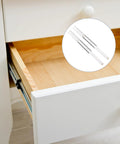 16mm Wide Two Way Drawer Slides For Furniture And Cabinets Aluminum Alloy Micro Extension Rails 140mm Heavy Duty Cupboard Slides Tough As Nails Durable Kitchen And Home Cabinet Hardware 2 Piece Set in open drawer