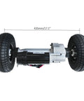24V 180W Brushed Motor Transaxle Differential With 9 By 3.50 By 4 Inch 4 Ply Tire Wheel Set for Mobility Devices, side view