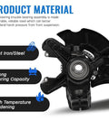 Front Left Wheel Hub Bearing And Steering Knuckle Assembly For VW Beetle Cabrio 2010 And Beetle 1998 To 2010 Golf 1999 To 2010 Jetta 1999 To 2005 Driver Side Replacement OEM Grade Heavy Duty Easy Install, focusing on cast iron material features.