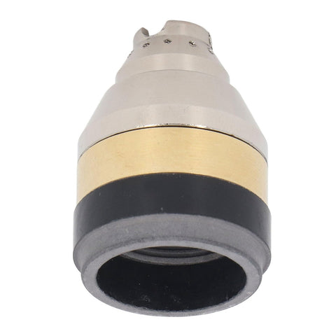 Built Tough Heavy Duty Torch Nozzle Guard For Plasma Cutting Protective Cover In Copper And Brass With Air Guide Slots visible
