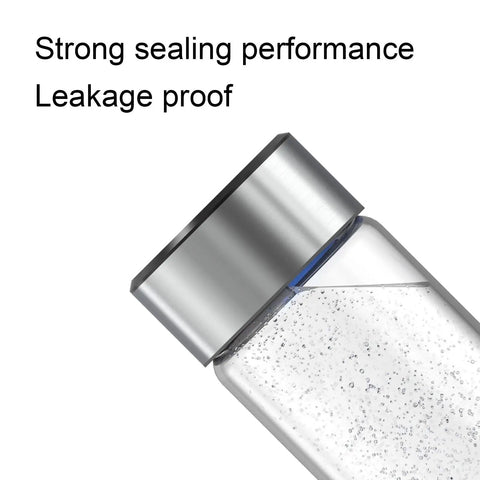Portable Hydrogen Water Bottle With 1400ppb Generator, 460ml Hydration Cup, showing strong sealing performance and leakage-proof design