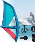 4.2 Sq M Inflatable Surfing Wing for Windsurf Foil Sailing with accessories on beach