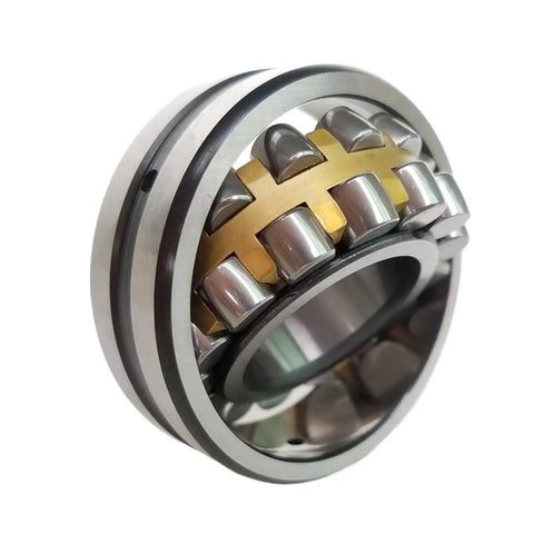 Rugged Double Row Spherical Roller Bearings With Self Aligning Cylindrical Design, close-up showing inner and outer rings.