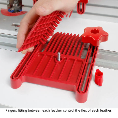 Rock Solid Variable Pressure Featherboard 2 Pack Adjustable Tension Control for Router Tables with flex control features.