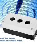 22mm Push Button Switch Box With Flame Retardant ABS Enclosure And Sealing Rubber Strip For Wall Mount Control Panels
