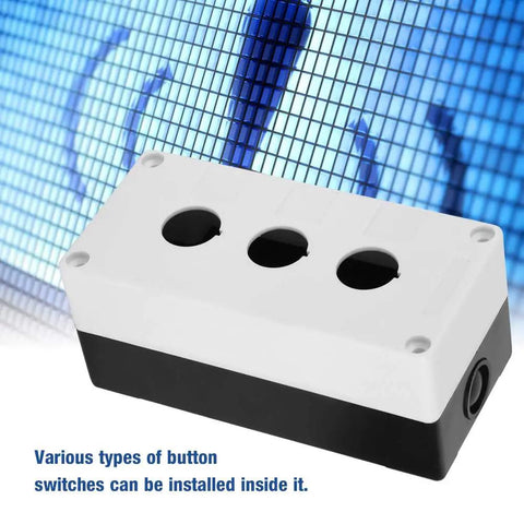 22mm Push Button Switch Box With Flame Retardant ABS Enclosure And Sealing Rubber Strip For Wall Mount Control Panels