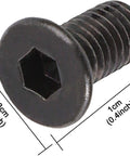 Rock Solid Electric Scooter Front Head Screw Kit With Hex Handles For M365 Models, black hex screw, 1cm long for e-scooter assembly.