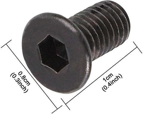 Rock Solid Electric Scooter Front Head Screw Kit With Hex Handles For M365 Models, black hex screw, 1cm long for e-scooter assembly.