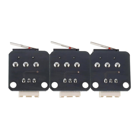 3D Printer Stepper Motor X Y Z Axis Cable Kit With 3 XYZ End Stop Switches showing three black endstop switches for Ender 3 Pro