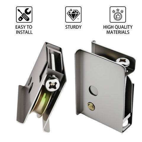 Patio Door Rollers Replacement Parts For Sliding Doors With One And One Half Inch Steel Ball Bearing Adjustable Height Direct Replacement Kit.