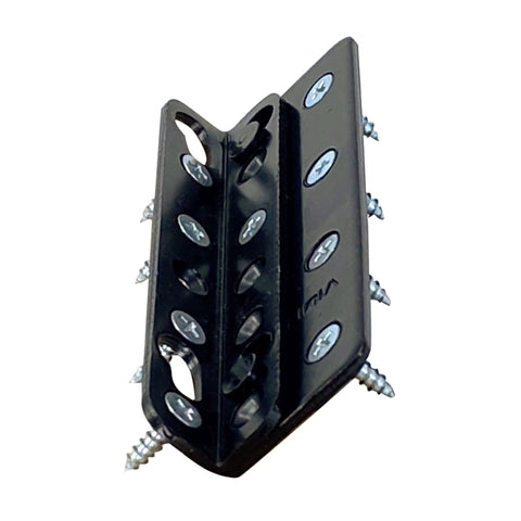 Set Of Four Heavy Duty No Mortise Bed Frame Brackets Tough As Nails Solid Steel connects headboard and footboard to side rails