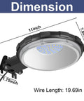LED Barn Light Dusk To Dawn Outdoor Flood Light 100W 10000LM 5000K Daylight IP65 Waterproof dimensions 11x7.8 inches
