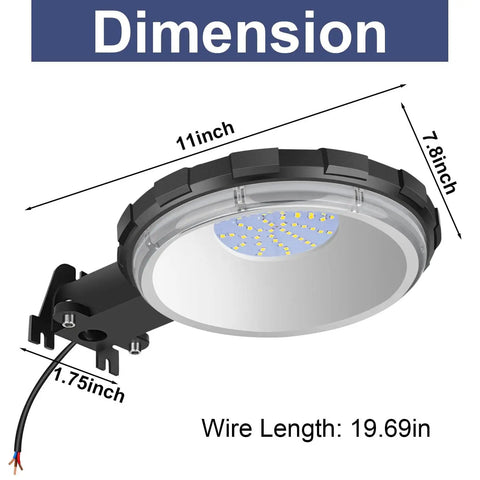 LED Barn Light Dusk To Dawn Outdoor Flood Light 100W 10000LM 5000K Daylight IP65 Waterproof dimensions 11x7.8 inches
