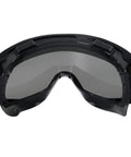 Anti Fog Wide Vision Safety Goggles With ANSI Z87 Certification And UV Eye Protection, front view showing fog resistant lenses and strap