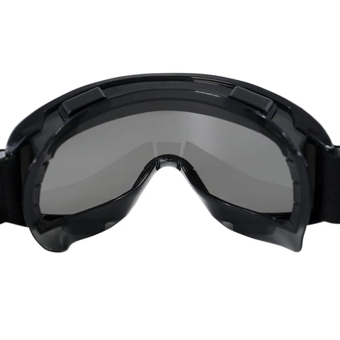Anti Fog Wide Vision Safety Goggles With ANSI Z87 Certification And UV Eye Protection, front view showing fog resistant lenses and strap