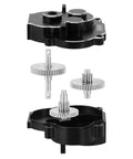 Exploded view of Stainless Steel Transmission Gear Set 40.3 To 1 Low Range For TRX4M 1 By 18 RC Crawler Upgrade CNC Machined