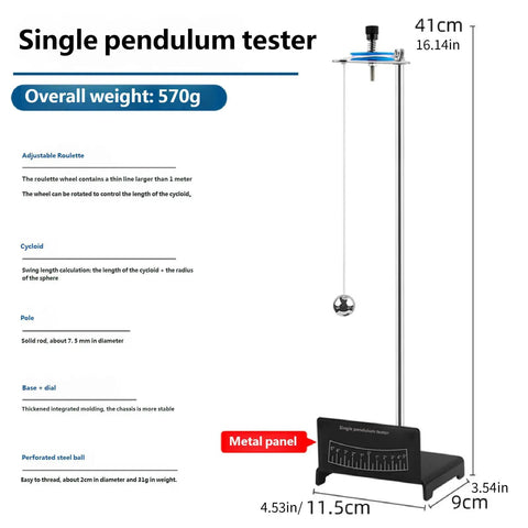 Pendulum Physics Lab Kit For Classroom Demonstrations With Precise Measurements And Sensitive Bearings shown in detail.