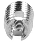 20 Piece Slotted Stainless Steel Self Tapping Threaded Inserts Set, Heavy Duty Conversion Kit For Aluminum, Copper, And Plastic Substrates, Easy DIY Thread Repair With Strong, Durable Fasteners close-up
