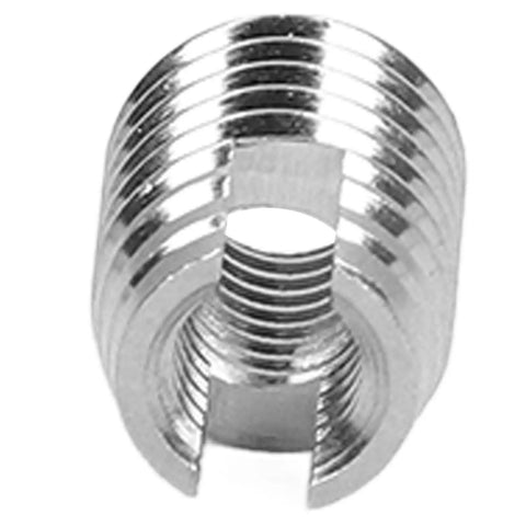20 Piece Slotted Stainless Steel Self Tapping Threaded Inserts Set, Heavy Duty Conversion Kit For Aluminum, Copper, And Plastic Substrates, Easy DIY Thread Repair With Strong, Durable Fasteners close-up