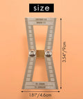 Dead On Dovetail Marking Gauge And Layout Tool Featuring Laser Cut Precision with size details, showing copper steel build dimensions.