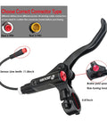 Ebike Hydraulic Brake Upgrade Kit With 160Mm Rotors, 2/3 Pin Connector, pre-bleed lever close-up and power off sensors.