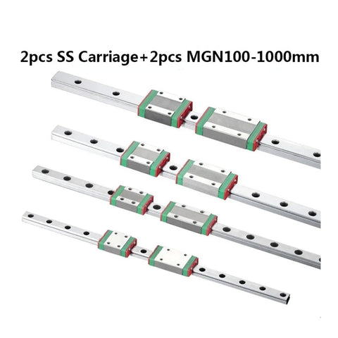 High Precision Linear Rail Kit MGN7 MGN9 100 to 1000mm with Slide Block for 3D Printers and CNC Machines