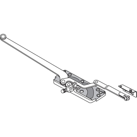 Dual Arm Left Hand Casement Window Operator With Stud Bracket Replacement Part For Easy Window Repair And Smooth Almost Effortless Crank Action EntryGard Style Perfect For Fixing Broken Windows In Single Pack