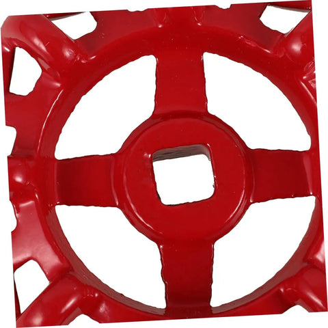 Red cast iron handwheel for water valve, part of Two Pack Cast Iron Handwheel For Water Valve Handles And RV Waste Valve Kits Spigot Replacement Outdoor Faucet Wheel Handles Tough As Nails Built To Last Easy Grip Replacement Set