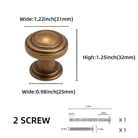 10 Pack Antique Brass Kitchen Cabinet Knobs Set Old School Vintage Drawer Knobs Aged Bronze Hardware Zinc Alloy Handles