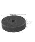 6pcs Nylon Buffing Wheels For Bench Grinders, 75mm Diameter With 10mm Hole, showing a dark grey nylon buffing wheel.