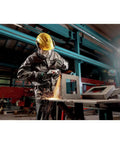Worker using 4.5 To 5 Inch Angle Grinder Beast With Lock On Switch, 11 Amp, 11,000 RPM in industrial setting
