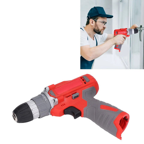 Heavy Duty Cordless Drill Driver And Impact Wrench Combo High Torque 20-52Nm With 25 Speed Settings Rubber Grip For Home Improvement Projects ABS Construction Power Tool close-up with rubber grip.
