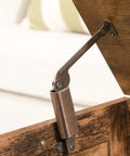 Antique Copper Lid Support Hinges With Spring For Coffee Tables Lift Assist Hardware 7.9 Inch 2 Pack installed on wooden lid