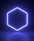 Hexagon LED Garage Lights With 3 Level Dimming For Ceiling Or Wall Mount Plug And Play Hex Lights For Garage Workshop Gym And Game Room Multicolor Blue