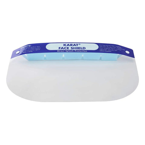 Premium Anti Fog Face Shields Case Of 10 Osha Compliant Safety Visors showcasing a clear, lightweight face shield with splash protection.