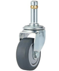 Smooth Rollin Rock Solid Heavy Duty Caster Wheels Set Of 4 With 7 16 Inch Stem Swivel TPR Replacement Wheel for utility cart