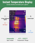 Thermal Imaging Camera With 256x192 IR Resolution And 320x240 Super Resolution For Sharp Thermal Snapshots display screen
