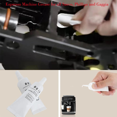 Applying Food Grade Silicone Coffee Machine Lubricant 5 Gram Tube Fits Saeco Philips Gaggia on espresso machine part