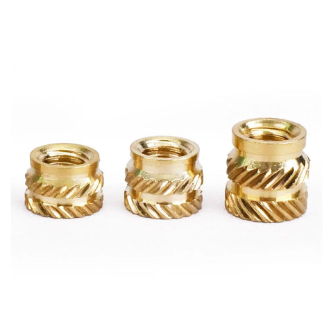 50 Pack Brass Heat Set Inserts M3 For Laptop Repairs And 3D Printing Projects with knurled thread design