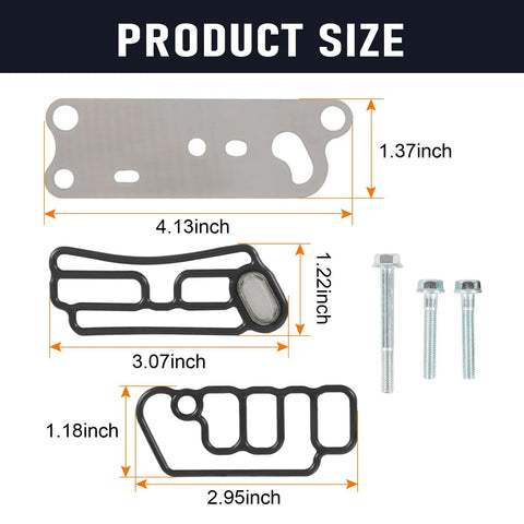 Beefed Up VTEC Solenoid Gasket Filter Kit For Acura RDX 2013 2014 2015 And Honda Accord Crosstour 3.5L V6 Engine sizes