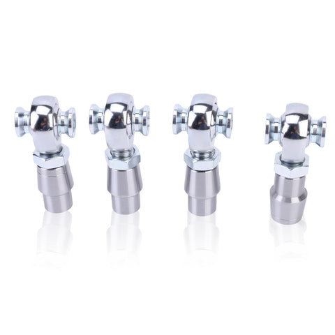 Rock Solid 3/4 16 Heim Joint Rod End Kit For Steering And Suspension, heavy duty steel spherical bearings viewed from the side.